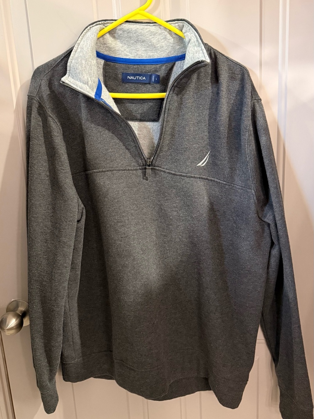Nautica Men's Dark Gray Quarter-Zip Pullover